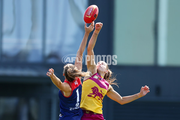 AFLW 2024 Round 02 - Melbourne v Brisbane - A-53737092