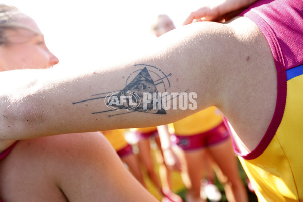 AFLW 2024 Round 02 - Melbourne v Brisbane - A-53738621