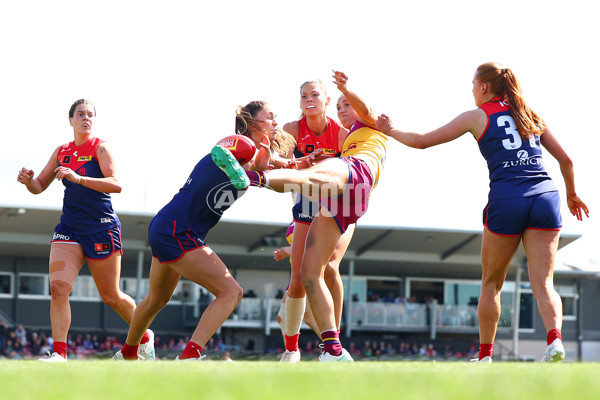AFLW 2024 Round 02 - Melbourne v Brisbane - A-53742651