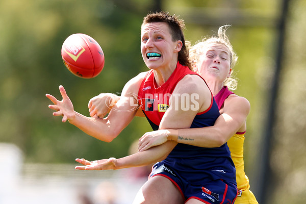 AFLW 2024 Round 02 - Melbourne v Brisbane - A-53745246