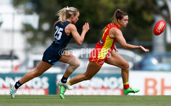 AFLW 2024 Round 02 - Gold Coast v Carlton - A-53795009