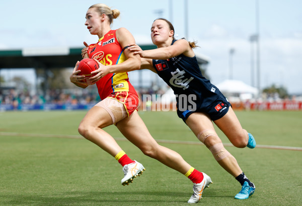 AFLW 2024 Round 02 - Gold Coast v Carlton - A-53795014