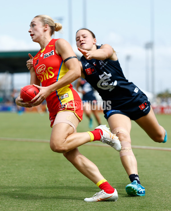 AFLW 2024 Round 02 - Gold Coast v Carlton - A-53795015