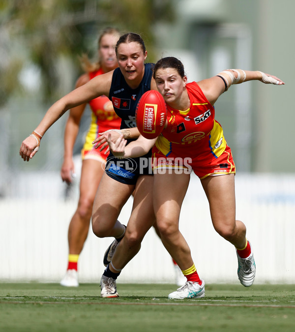 AFLW 2024 Round 02 - Gold Coast v Carlton - A-53795463