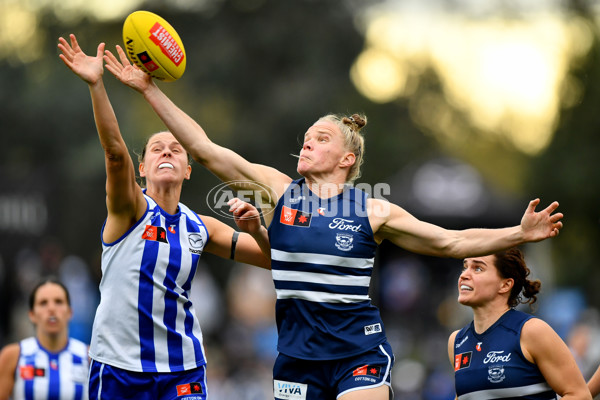 AFLW 2024 Round 02 - North Melbourne v Geelong - A-53805715