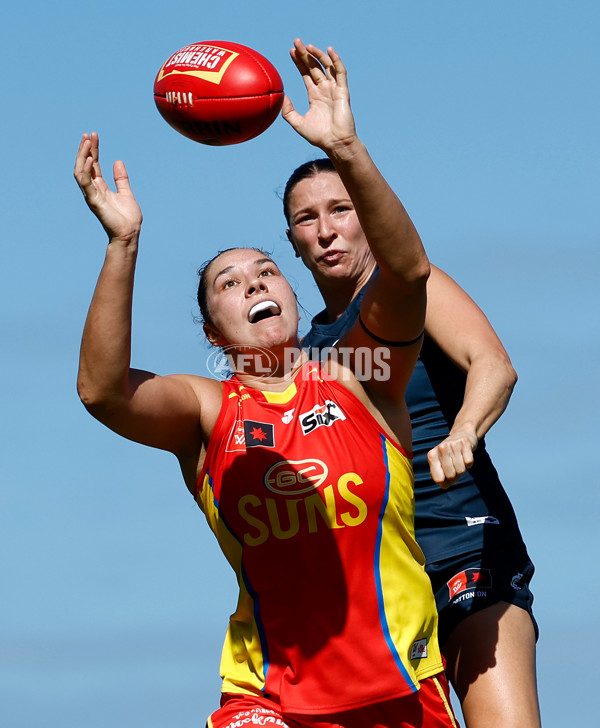 AFLW 2024 Round 02 - Gold Coast v Carlton - A-53808426