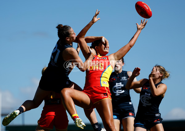 AFLW 2024 Round 02 - Gold Coast v Carlton - A-53808443