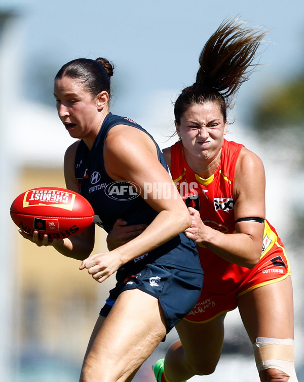 AFLW 2024 Round 02 - Gold Coast v Carlton - A-53809047