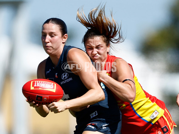 AFLW 2024 Round 02 - Gold Coast v Carlton - A-53809049