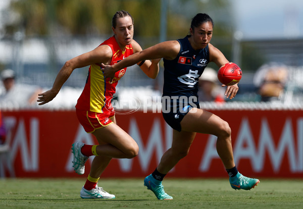 AFLW 2024 Round 02 - Gold Coast v Carlton - A-53810923