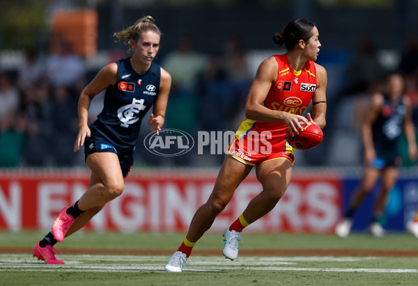 AFLW 2024 Round 02 - Gold Coast v Carlton - A-53810925