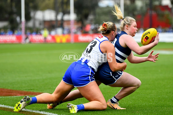 AFLW 2024 Round 02 - North Melbourne v Geelong - A-53821470