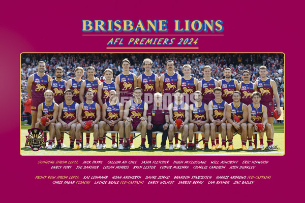 AFL 2024 Media - Brisbane Premiership Prints - A-54448967