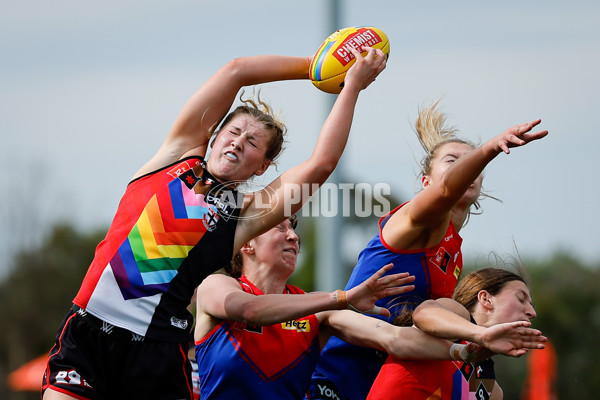 AFLW 2024 Round 07 - St Kilda v Melbourne - A-55267387