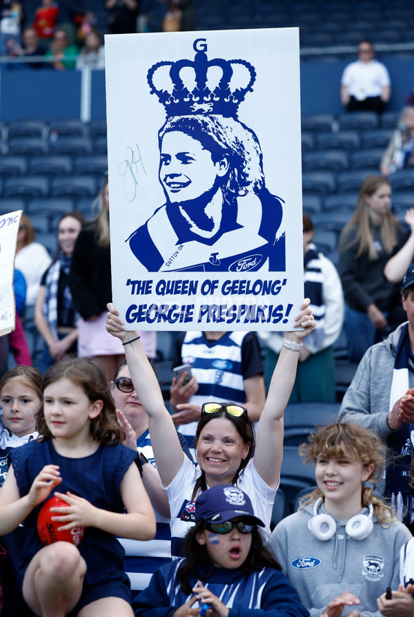 AFLW 2024 Round 08 - Geelong v Brisbane - A-55375532