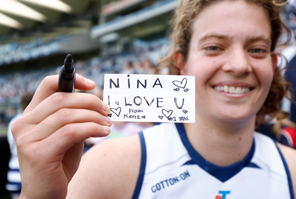 AFLW 2024 Round 08 - Geelong v Brisbane - A-55375920