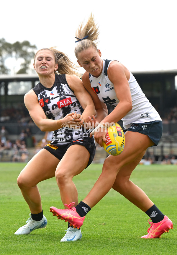 AFLW 2024 Round 09 - Collingwood v Carlton - A-55493402