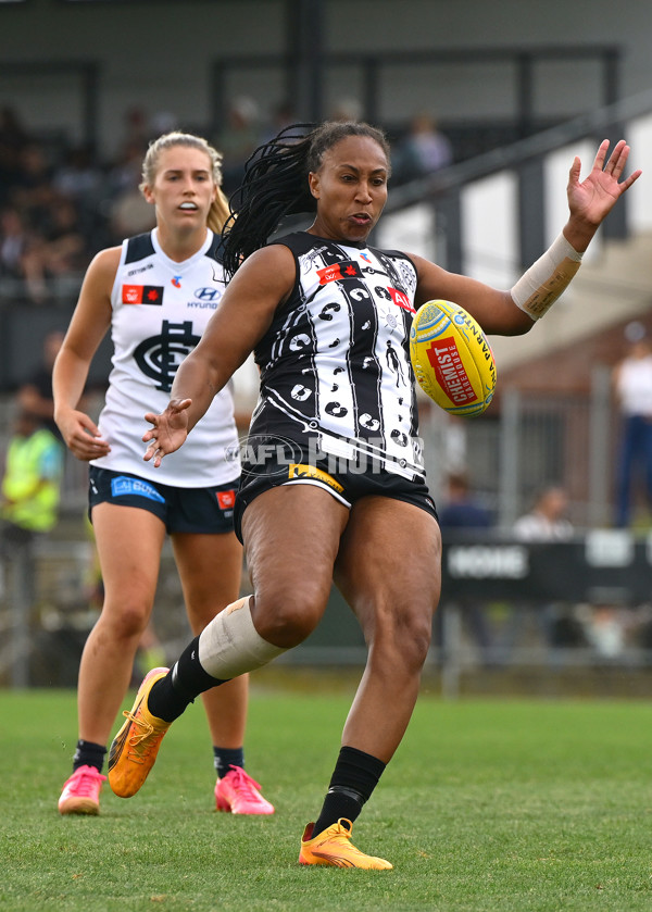 AFLW 2024 Round 09 - Collingwood v Carlton - A-55495764