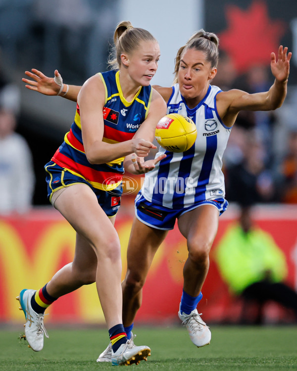 AFLW 2024 First Qualifying Final - North Melbourne v Adelaide - A-55650431