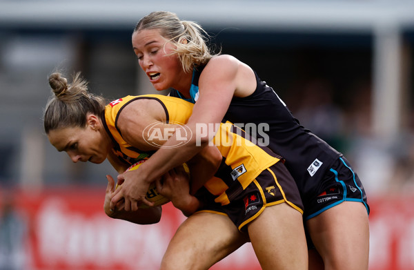 AFLW 2024 Second Semi Final - Hawthorn v Port Adelaide - A-55708616