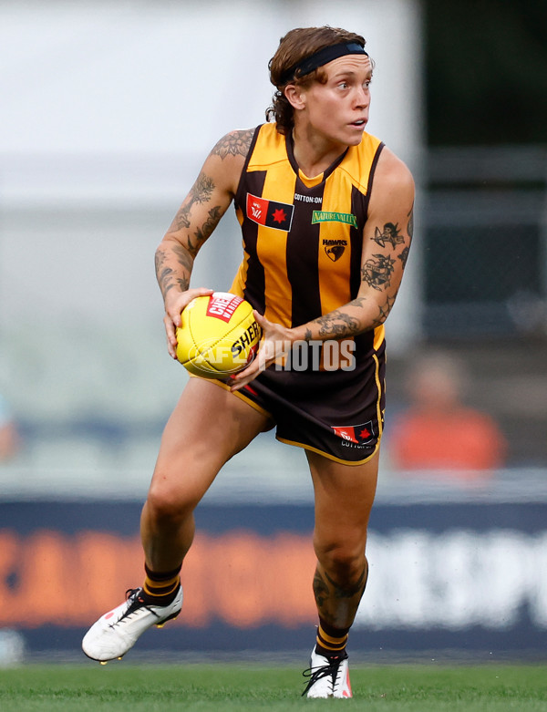 AFLW 2024 Second Semi Final - Hawthorn v Port Adelaide - A-55708647