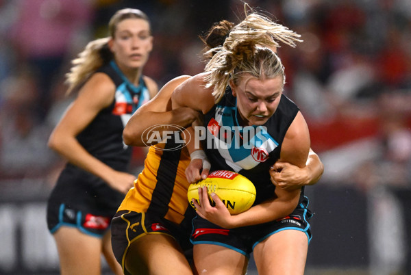 AFLW 2024 Second Semi Final - Hawthorn v Port Adelaide - A-55711134