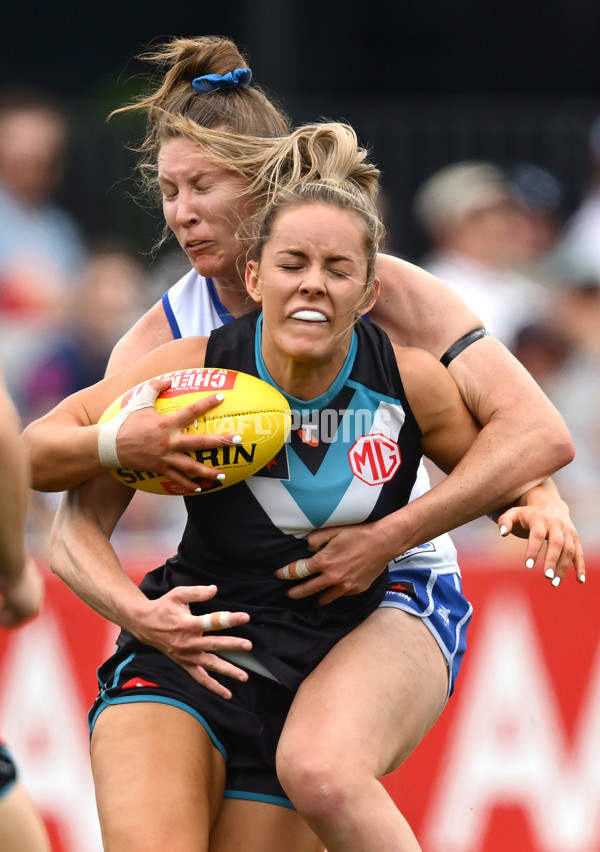 AFLW 2024 First Preliminary Final - North Melbourne v Port Adelaide - A-55758875