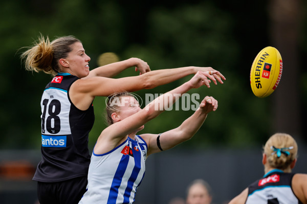 AFLW 2024 First Preliminary Final - North Melbourne v Port Adelaide - A-55761207