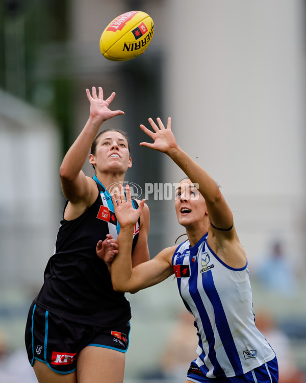 AFLW 2024 First Preliminary Final - North Melbourne v Port Adelaide - A-55761209