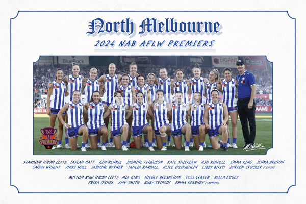 AFLW 2024 Media - North Melbourne Premiership Prints - A-56047508