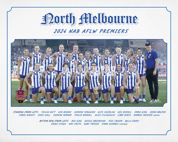 AFLW 2024 Media - North Melbourne Premiership Prints - A-56047513