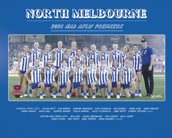 AFLW 2024 Media - North Melbourne Premiership Prints - A-56047515