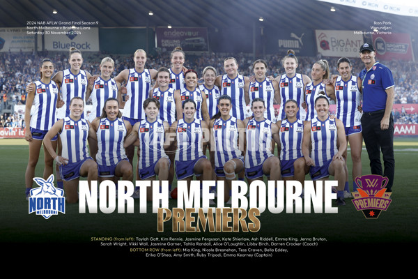 AFLW 2024 Media - North Melbourne Premiership Prints - A-56047894