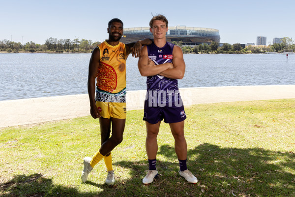 AFL 2025 Media - Indigenous All Stars Guernsey & Sherrin Reveal 160125 - A-56200225