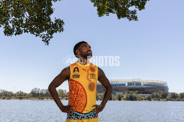 AFL 2025 Media - Indigenous All Stars Guernsey & Sherrin Reveal 160125 - A-56201092