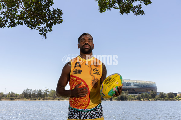 AFL 2025 Media - Indigenous All Stars Guernsey & Sherrin Reveal 160125 - A-56202260