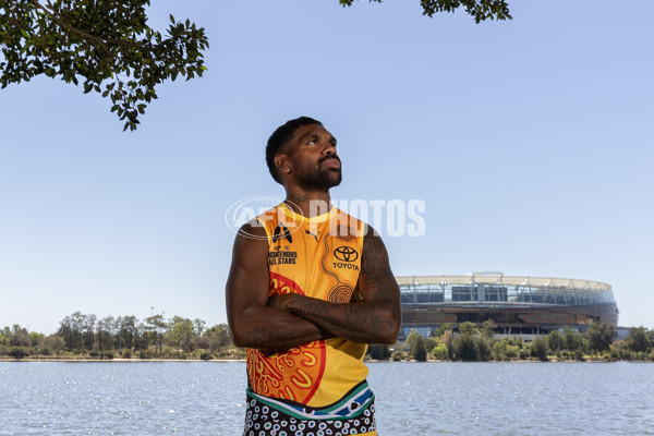 AFL 2025 Media - Indigenous All Stars Guernsey & Sherrin Reveal 160125 - A-56202265