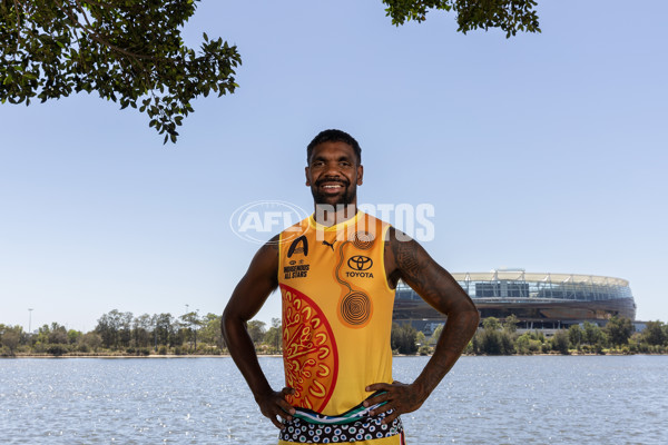 AFL 2025 Media - Indigenous All Stars Guernsey & Sherrin Reveal 160125 - A-56202266