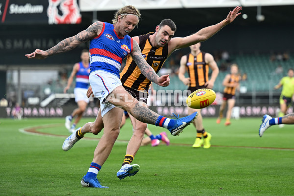 AFL 2025 AAMI Community Series - Hawthorn v Western Bulldogs - A-57607317