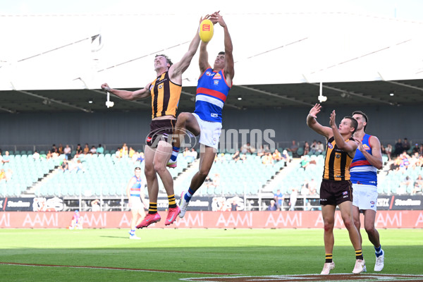 AFL 2025 AAMI Community Series - Hawthorn v Western Bulldogs - A-57607350