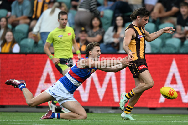 AFL 2025 AAMI Community Series - Hawthorn v Western Bulldogs - A-57610072
