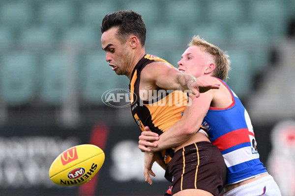 AFL 2025 AAMI Community Series - Hawthorn v Western Bulldogs - A-57610636
