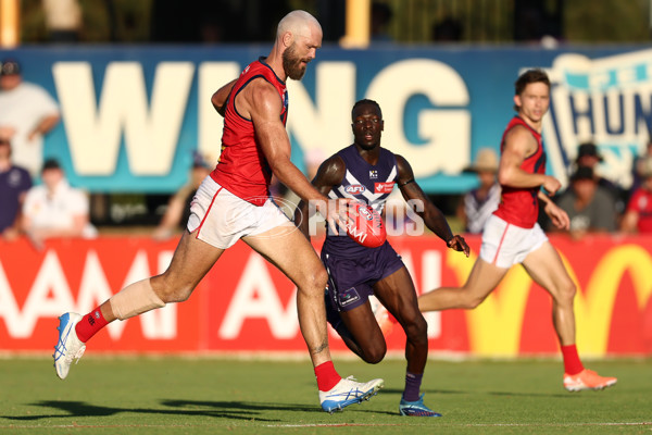 AFL 2025 AAMI Community Series - Fremantle v Melbourne - A-57642721