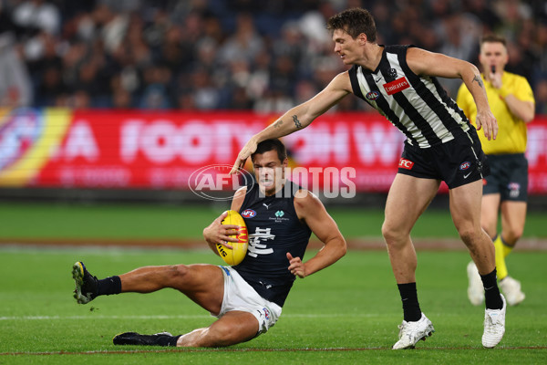 AFL 2025 Round 04 - Collingwood v Carlton - A-58342942