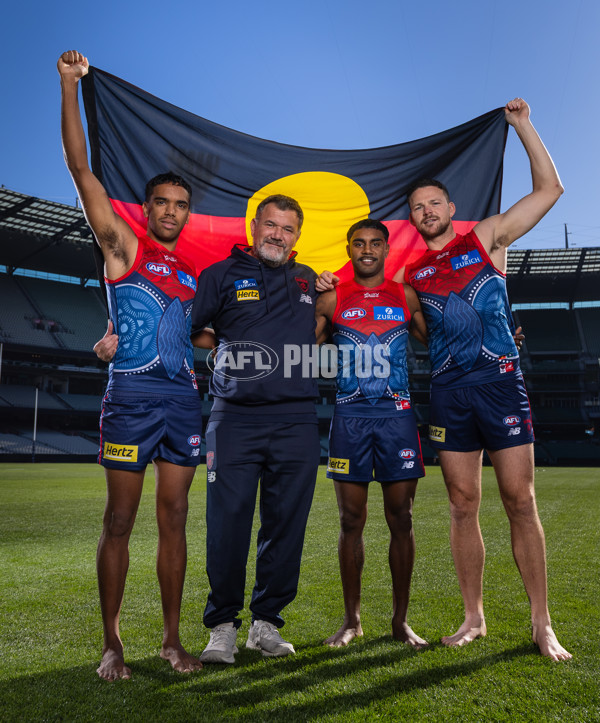 AFL 2025 Portraits - Melbourne Indigenous Guernsey - A-59595998