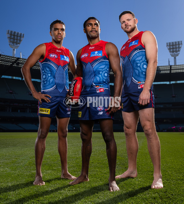 AFL 2025 Portraits - Melbourne Indigenous Guernsey - A-59596011