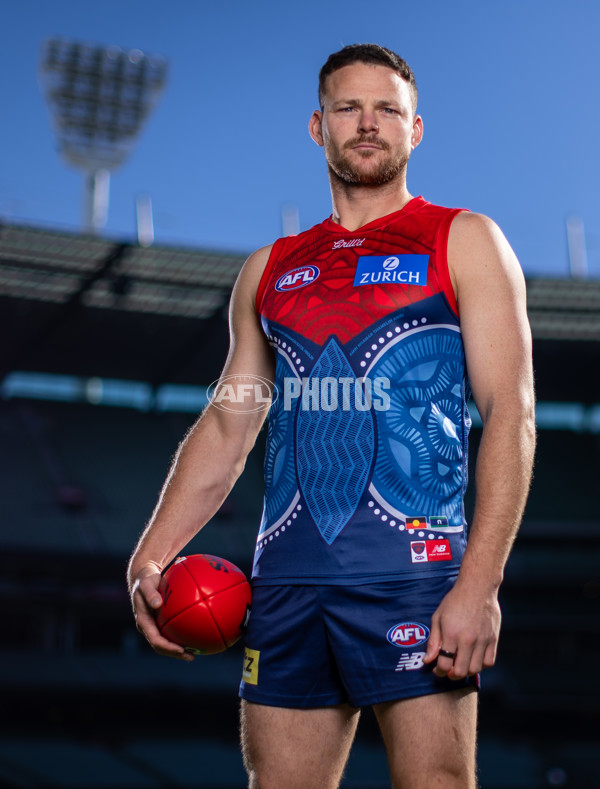 AFL 2025 Portraits - Melbourne Indigenous Guernsey - A-59596692