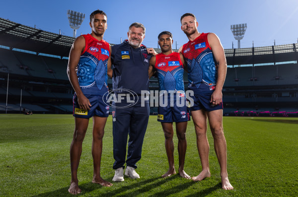 AFL 2025 Portraits - Melbourne Indigenous Guernsey - A-59596695