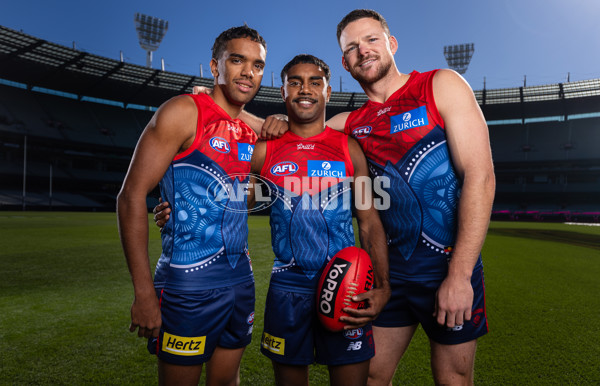 AFL 2025 Portraits - Melbourne Indigenous Guernsey - A-59596705