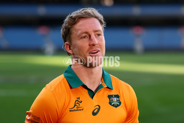 AFL 2025 Media - Australian Wallabies and Essendon Bombers Media Opportunity - A-60706544